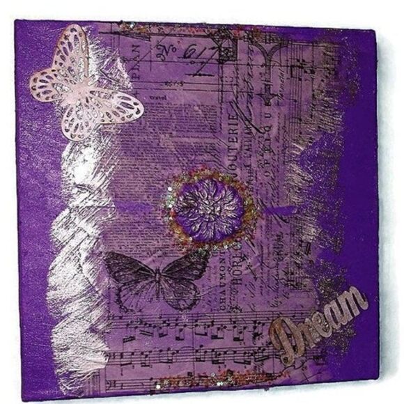 Original Mixed Media Wall Art Ready to Hang Dream - Picture 1 of 3
